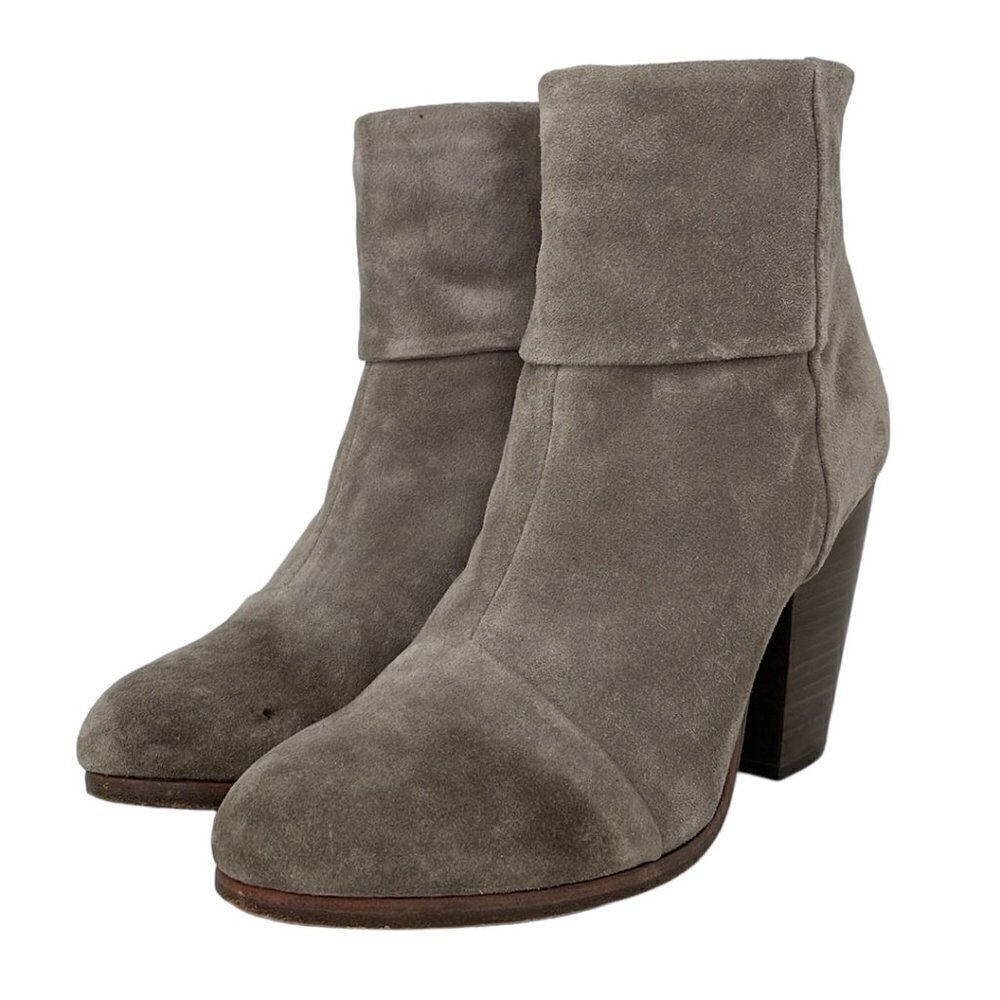 Rag & Bone Ankle Bootie Suede Heel Brown Size 40 US 10